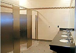 Rigidized Metals Corp. Restroom Partitions<BR><BR>